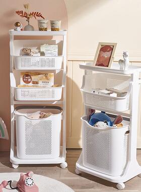 厂家现货地移动卫生间脏衣篮家落用能带轮子6755玩具杂物收纳多功
