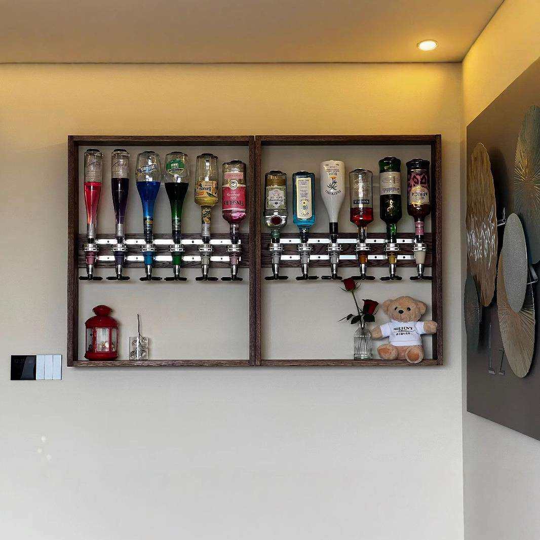 定量30ml自助调酒柜 调酒架 倒酒架 吧台挂壁式酒瓶架倒挂酒瓶架