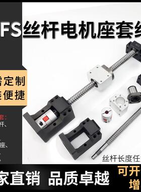 热销滚珠丝杆副57步进60伺服马达一体座静音丝杠螺杆直线 线导轨