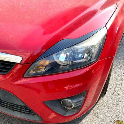 适用福特福克斯 Focus MK2.5 2008-2011 前大灯灯眉外饰车贴改装