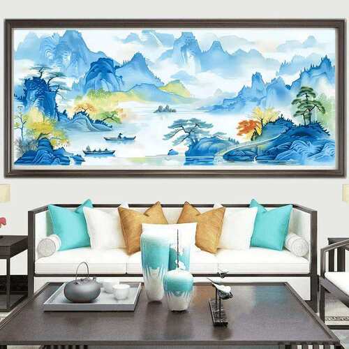 春江水暖图十字绣2024新款线绣客厅风景山水画大幅满绣自己绣手工