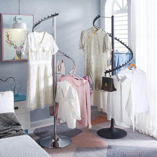 网红晾衣架衣帽架360度旋转衣架转角裤架S型衣橱收纳置物架