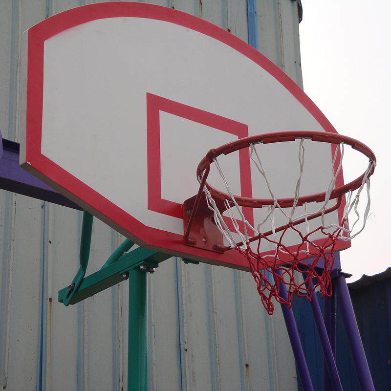 预升降圆管埋式固式单定圆管可升降休闲小篮球架室内庭臂运动训练