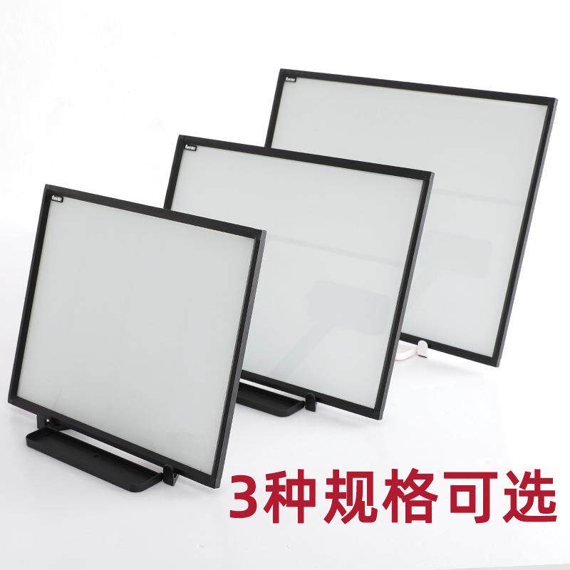 桌面钢化玻璃小白板留言板会议办公支架式写字板磁性留言板提示板
