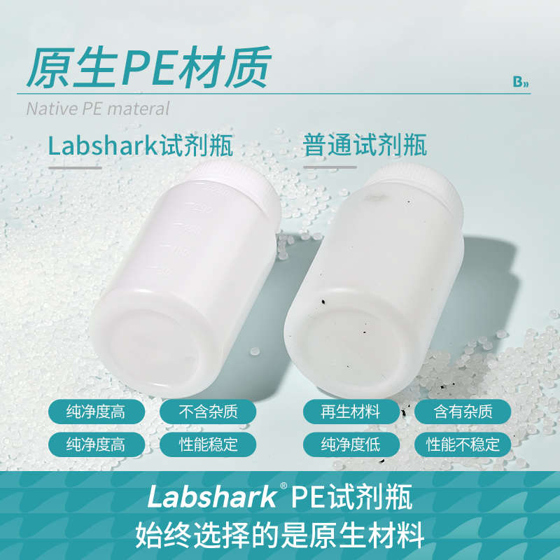 比克曼生物批发广大小口水质采样含内盖试剂250ml聚乙烯pe试剂瓶