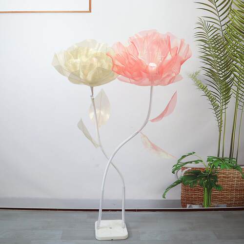 仿真幻彩丝网花罂粟花户外婚礼派对装饰橱窗摆设拍摄道具套装现货