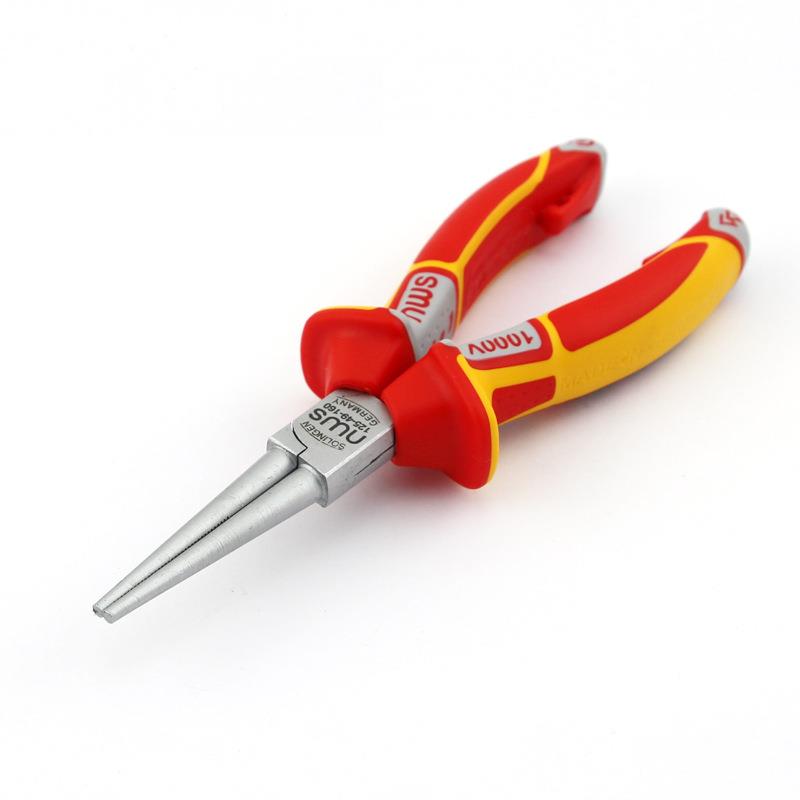 德国圆SYT嘴钳缘寸电工嘴绝钳6圆头钳手工夹钳带牙尖钳手工钳子