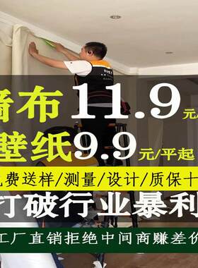 全屋墙布全屋壁布纯色壁纸定制壁画壁纸施工儿童房书房家厅卧室