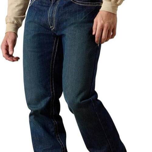 Men ' s Ian Dark Wash Slim Bootcut Rigid Denim Jeans -