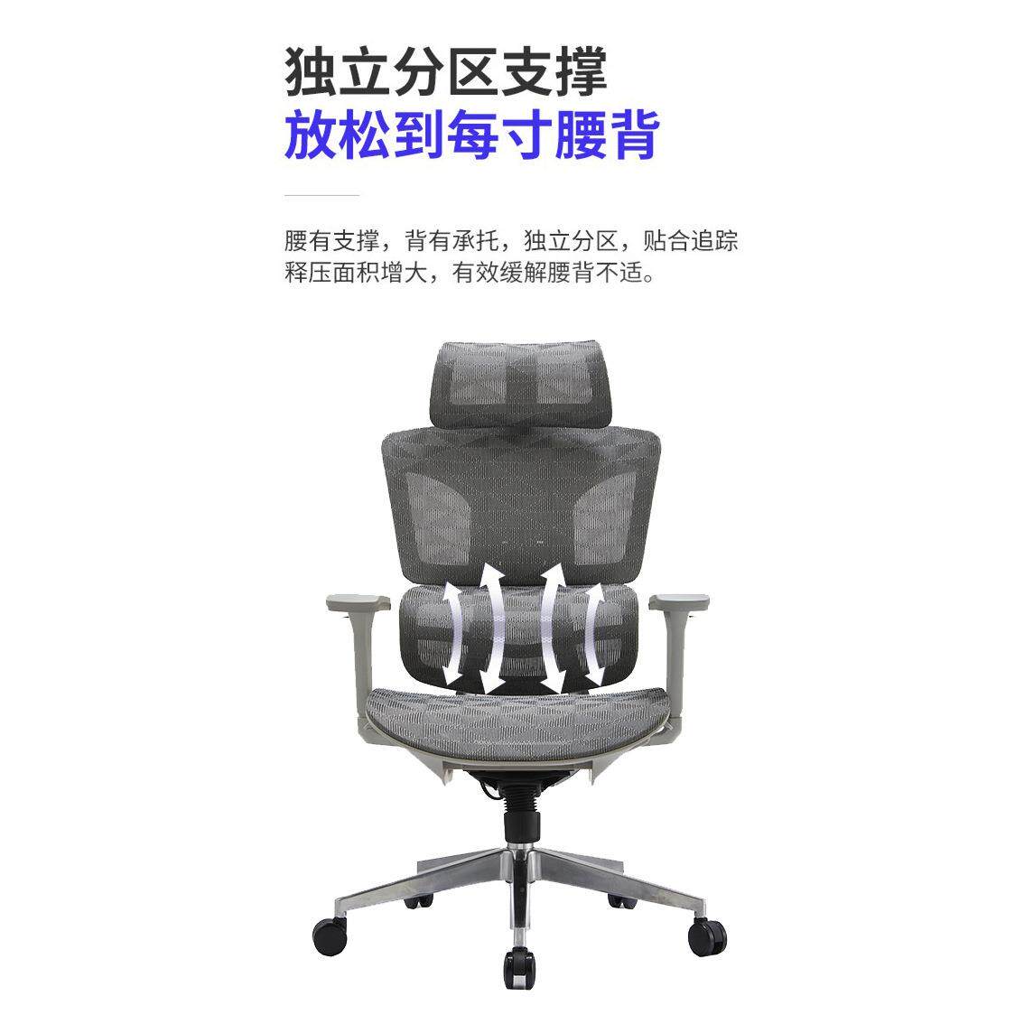 人体工学椅子扶手电脑椅家用舒适久坐可躺办公椅书房学习椅电竞椅