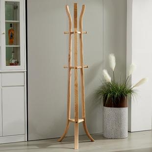 CJG804 置挂物衣架网红白蜡木客地厅衣实服 1木落收纳衣帽架新中式