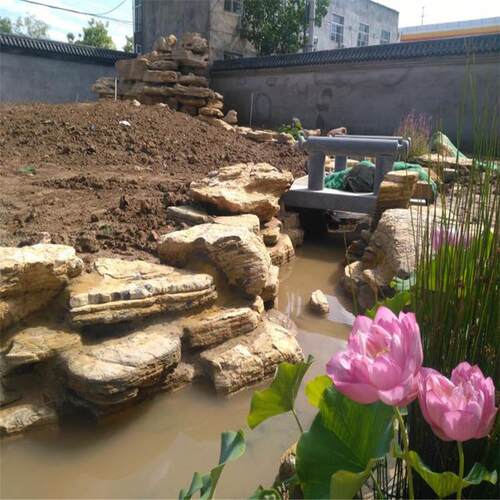 产地驳岸石园林景观工程假山造景流水护坡水冲石