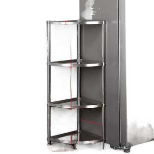 不锈钢厨房三角置物架转角架放锅架子304收纳落地式 多层厨具熙唐