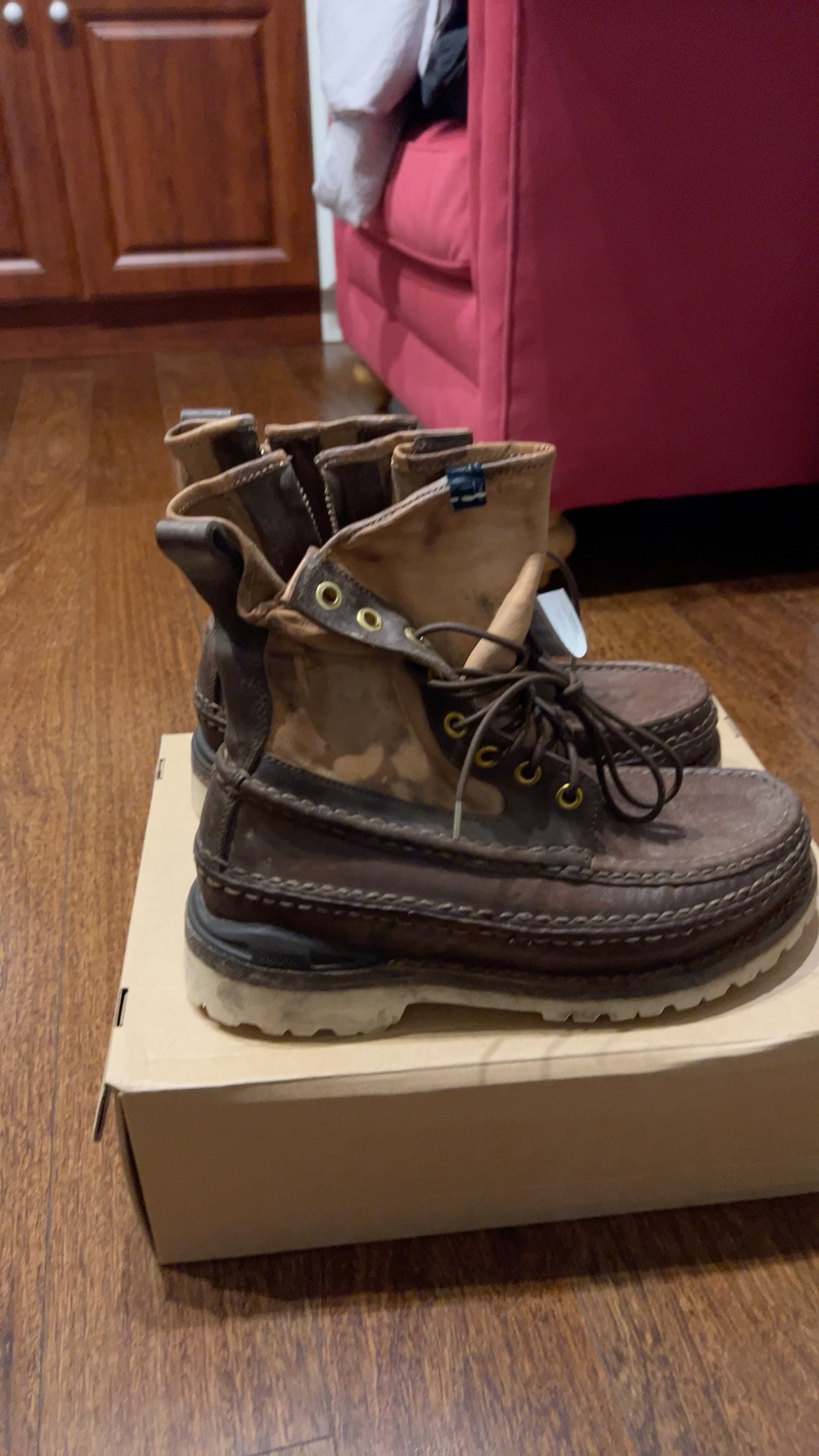 Visvim Grizzly Zip Shoes, Mud Dyed, Size 11 — label