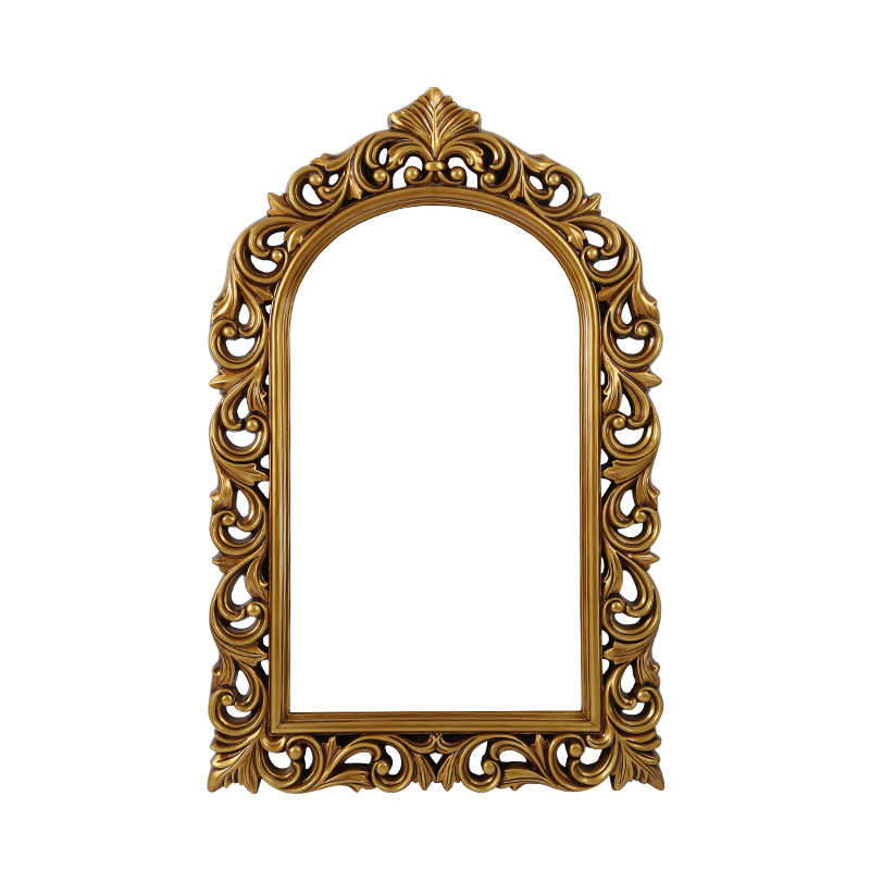 欧式镂空雕花浴室镜客厅玄关壁挂装饰镜美发半身镜梳妆台化妆镜子