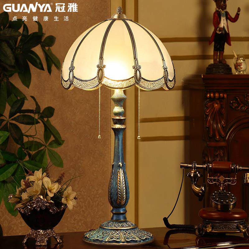 高档高房端美式全铜灯覆古浪漫法式室床头温馨奢台卧华装饰客厅书