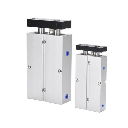气动双杆双轴气缸双杠大推力TN10X16X20X25可调行程汽压缸带磁32