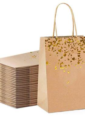 12pcs Kraft Paper Bags Snowman Christmas Gift Bags with Hand