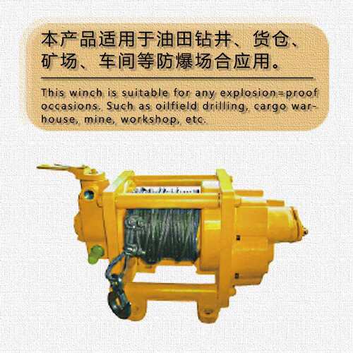 200kg防型刹爆轻100kg卷扬机叶片式马达手动绞盘铝合金动车 气动