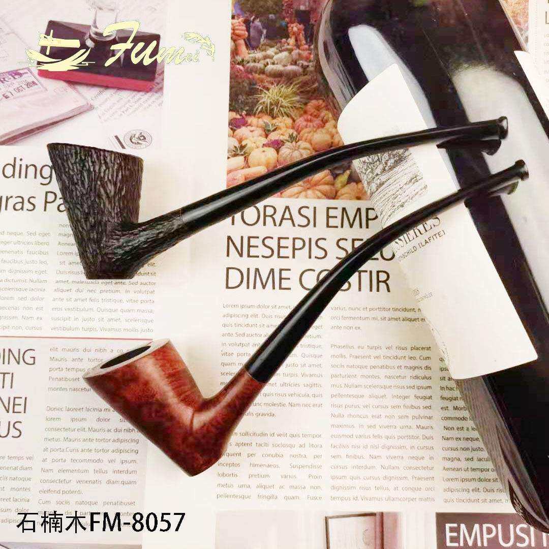 石楠木打蜡烟斗手工石楠木料烟斗不喷漆长杆阅读斗烟具现货
