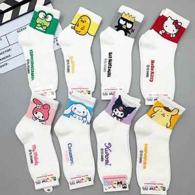Hello KittySocks for Girls Medium Kuromi Cinnamoroll Socks K