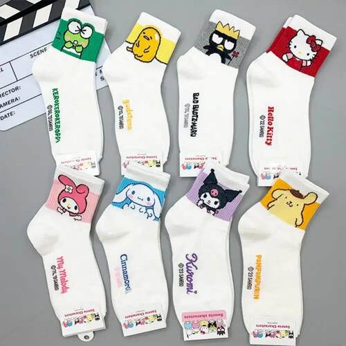 Hello KittySocks for Girls Medium Kuromi Cinnamoroll Socks K