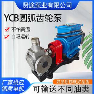 圆弧齿轮泵现货供应304不锈钢齿轮泵YCB1.6电动增压燃油泵压力泵