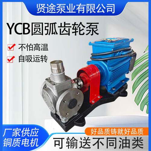 圆弧齿轮泵现货供应304不锈钢齿轮泵YCB1.6电动增压燃油泵压力泵