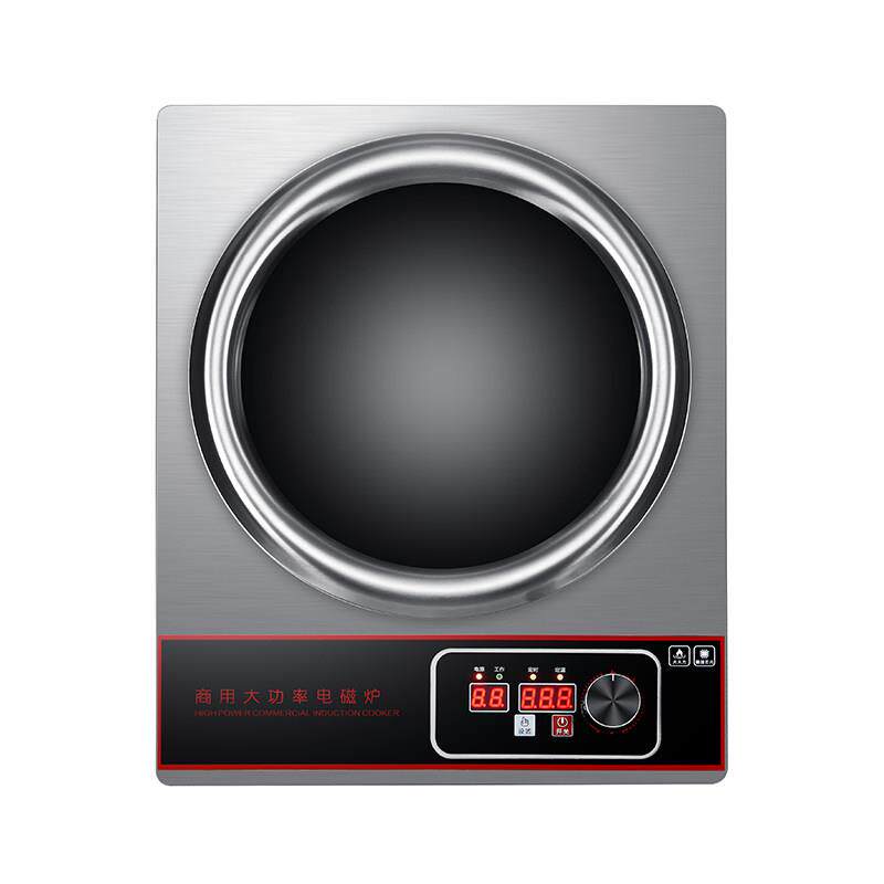 不锈钢电磁炉单灶嵌入式大功率5000W 8000瓦凹面电磁灶三相电220V