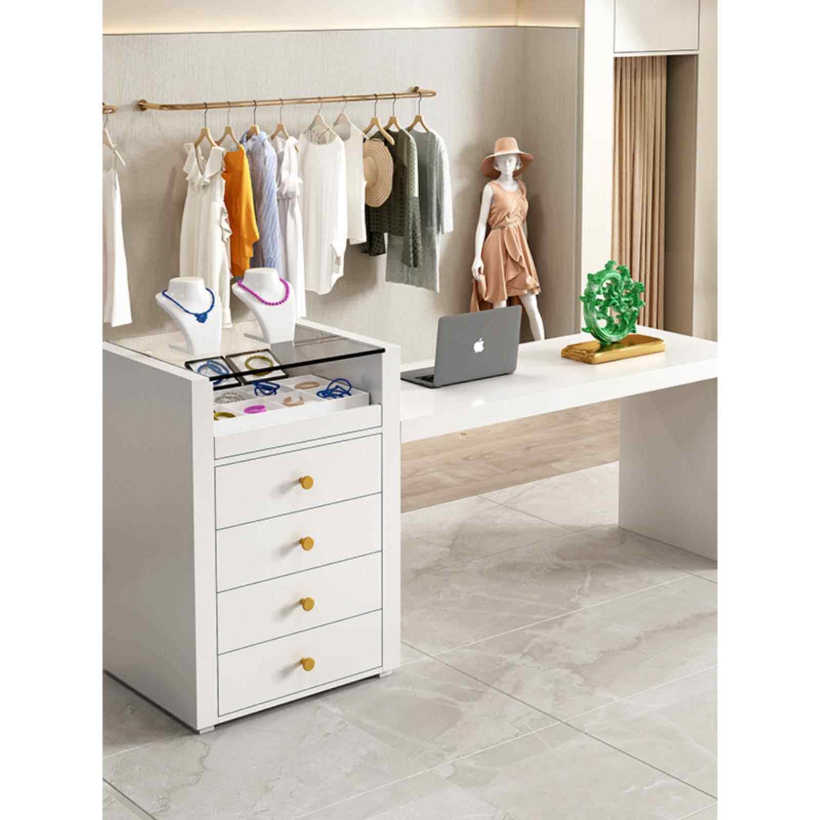 列品服装店中岛台展示漆桌储物柜烤装饰柜摆件展台陈展示AWM台中