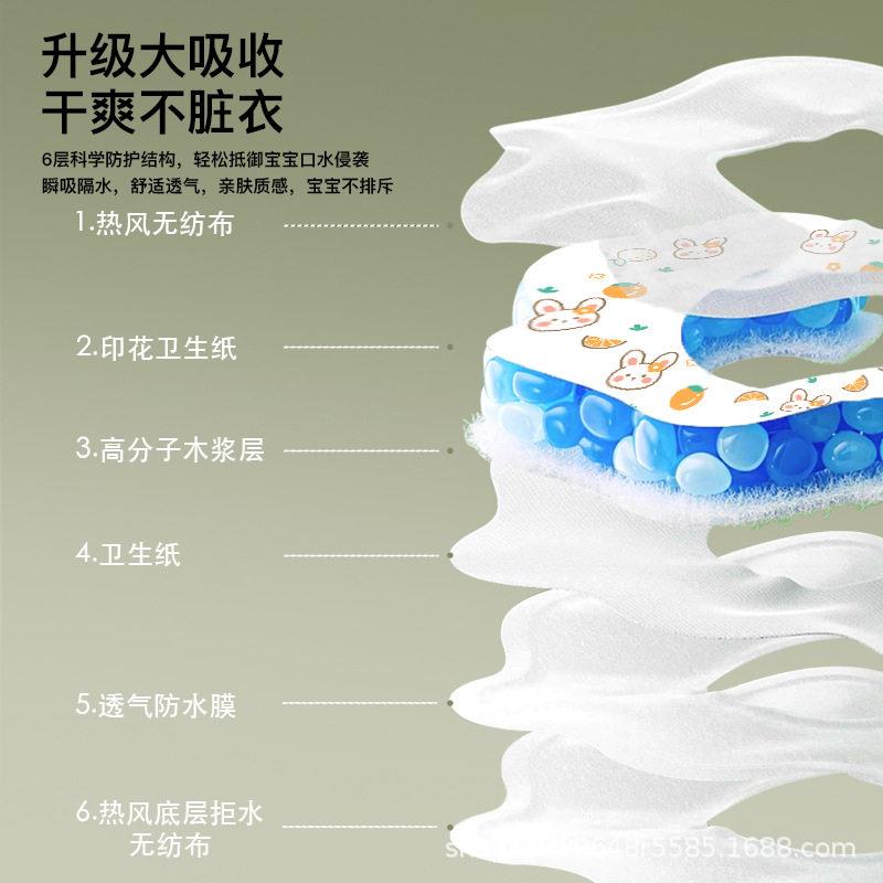 一岁次性口水吐巾免洗幼KSJ童围嘴花防瓣式0-2吸水防奶水设计