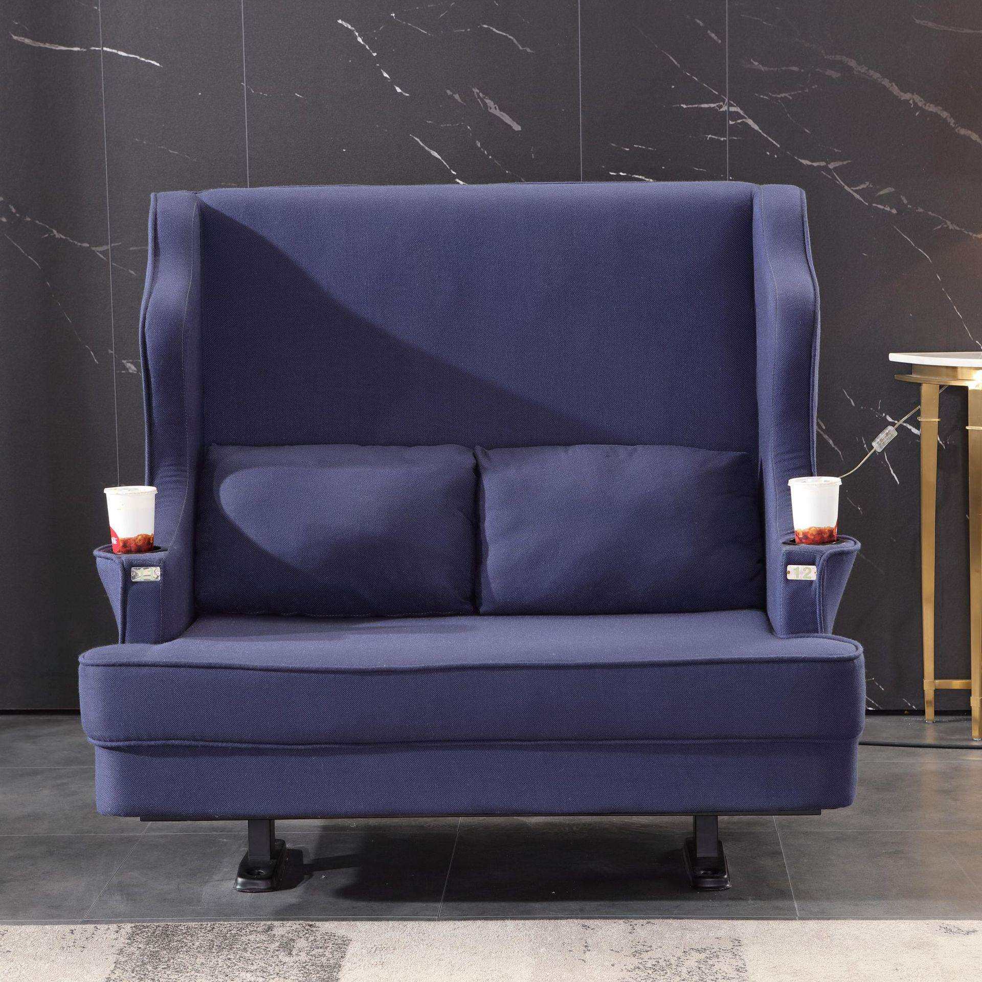 现代简约电影院沙发商用情侣扶手座椅影剧院双人连坐布艺休闲沙发