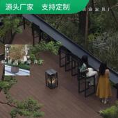 户外铁艺吧台桌椅套装 长桌椅子组合定做庭院花园露天露天园林景观