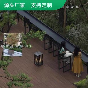 户外铁艺吧台桌椅套装长桌椅子组合定做庭院花园露天露天园林景观