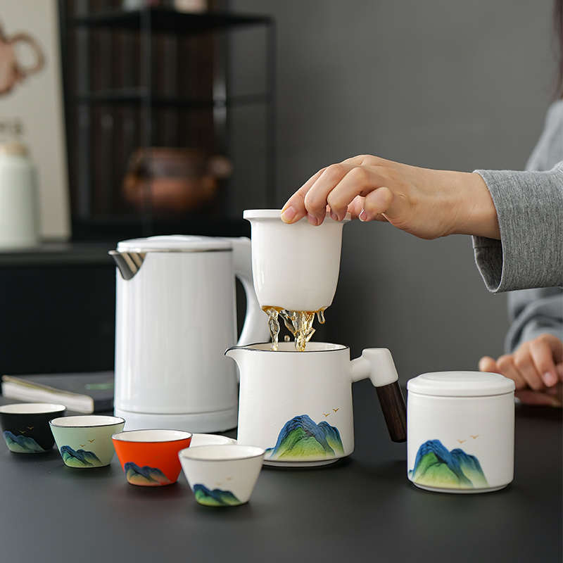 便携烧水壶旅行茶具车载露营带烧水壶套装热水壶小型户外出差旅行