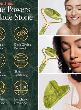 Face Massager Roller Gua sha Jade Store Scraper Roller massa