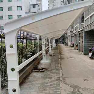 膜结构停车棚户区外自车棚电车充07电桩棚小钢结构动行遮阳停车棚