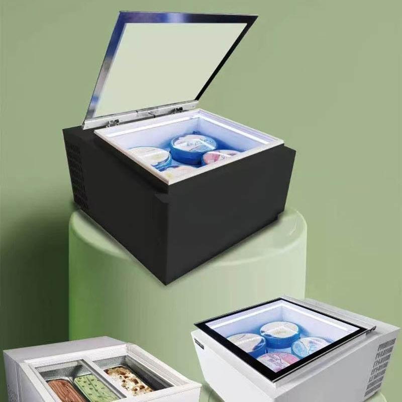 台式冰淇淋展示柜商用手工冰棒冷冻柜悬停款小型gelato冰激凌柜
