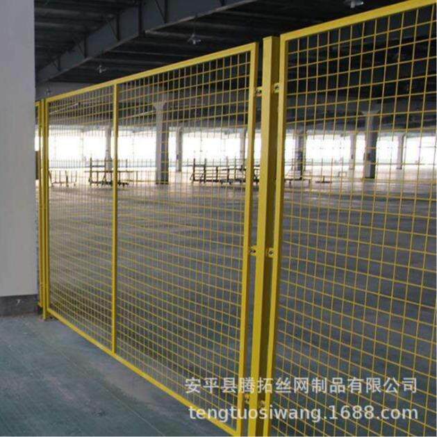 仓库车间隔离网带门可移动金属丝网工厂设备隔离防护围栏网