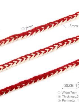 挂三色辫子绳7毫米粗工di手y编织绳子民族风格棉装饰绳ali-55537m