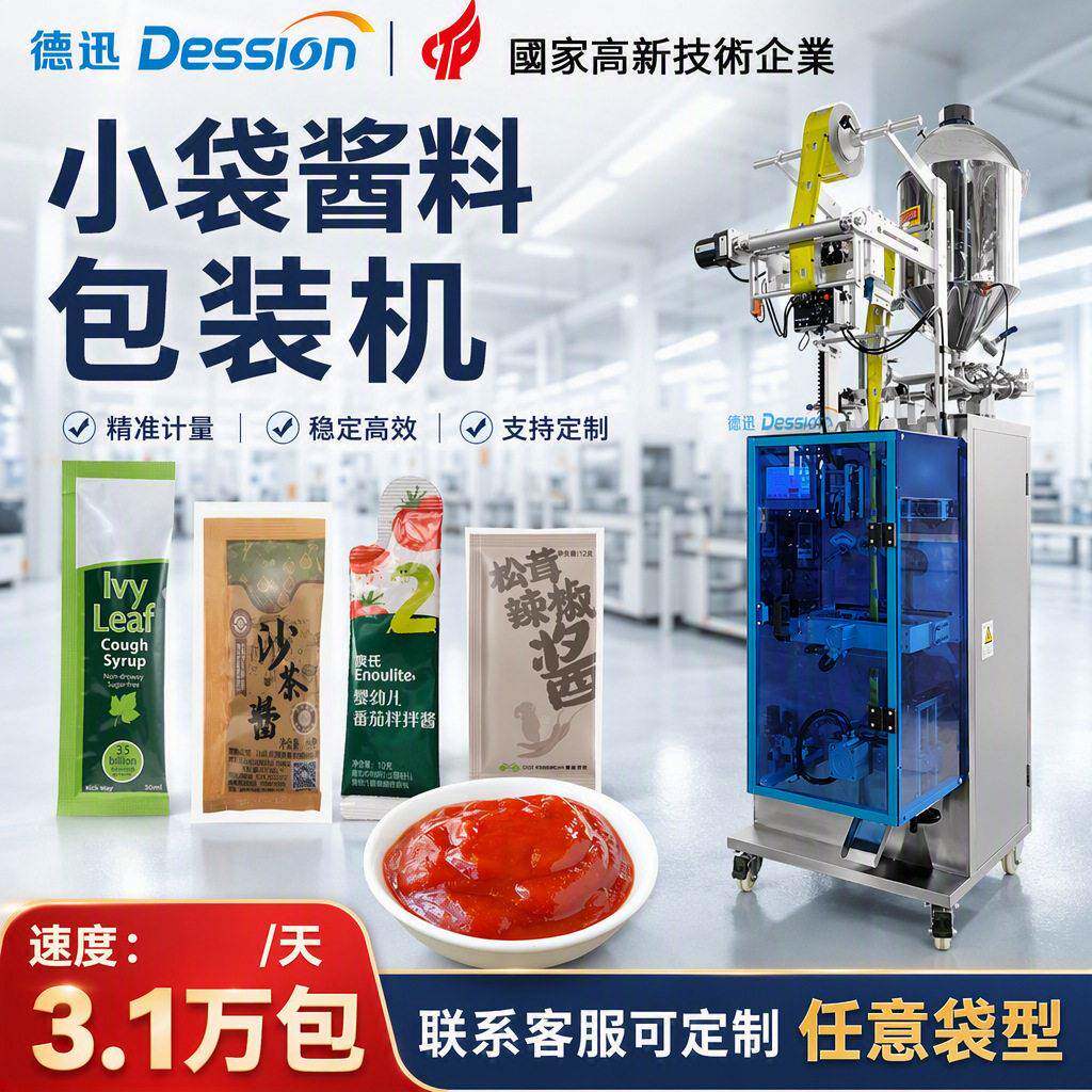 全自動袋裝醬料包裝機沙茶醬xo醬立式定量包裝機分装番茄醬