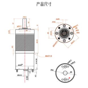 36GP 金属齿轮低转速直流马达大扭力 3530行星微型减速电机12V24V