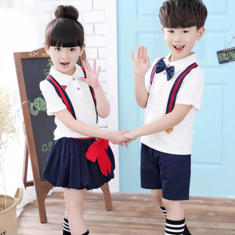 幼儿园儿童诗歌朗诵合唱演出服小学生毕业典礼服装夏装学院风