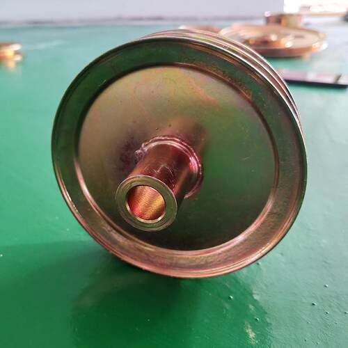 厂家同步镀锌旋压皮带轮机械传动轮 高强度加厚双槽皮带轮
