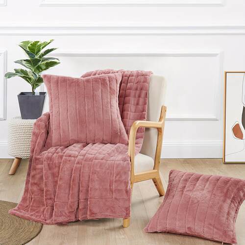3 piece Soft Blanket Set 3 piece Blanket And Cushion靠垫