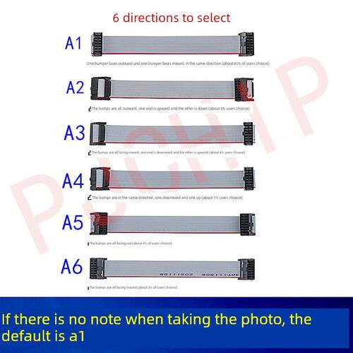 FC扁平灰色排线IDC2.54mm 6P-64P双头电缆AVR连接线TAG下载线