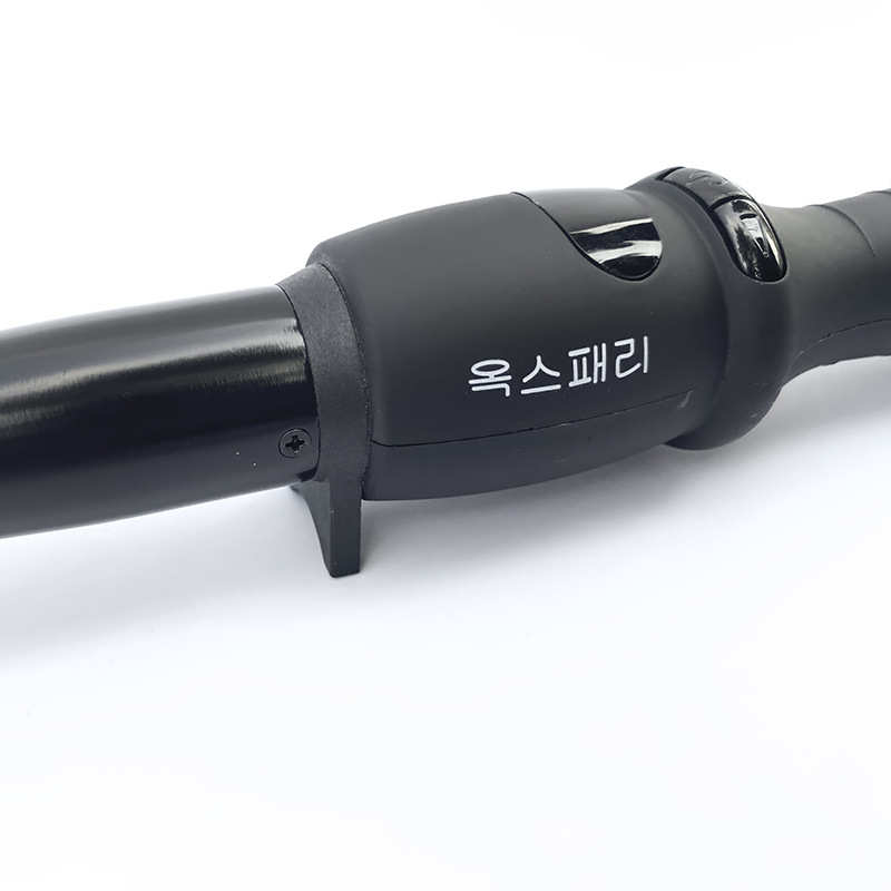 黑色液晶卷发棒外贸爆款陶瓷羊毛卷蛋卷棒懒人两用锥形卷发器