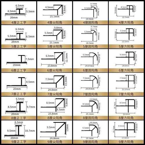 新款直销铝合金护墙板方阳角木饰面圆阳角收边条圆弧装饰条背景墙