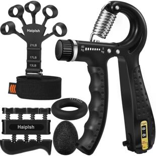 5-Pack Grip Trainer Kit: Finger/Hand Exercisers, Hand Grippe