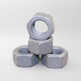 热镀锌六角螺母光伏电力热浸锌六角螺丝帽M8M10M12M14M16 M24